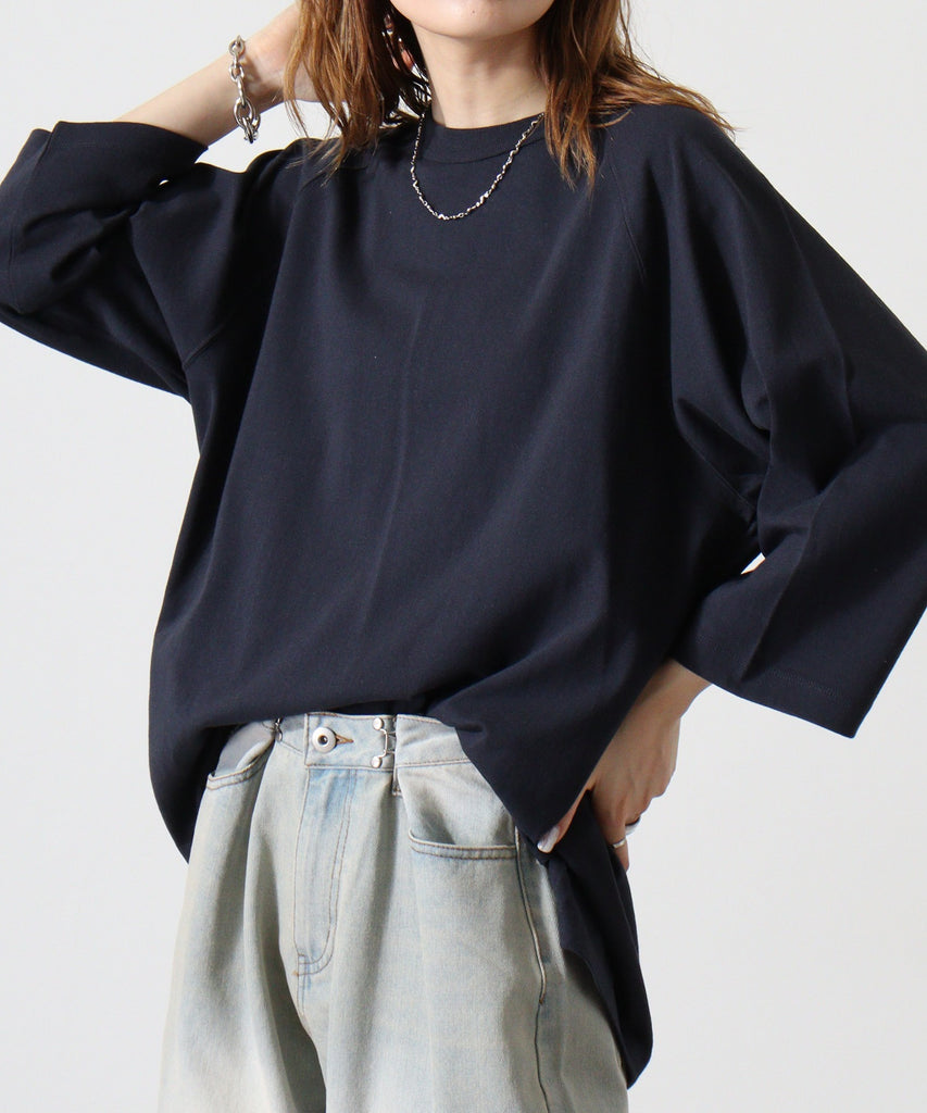 OE1250 オーフﾟンエントﾞリラックスフィットラクﾞランTシャツ