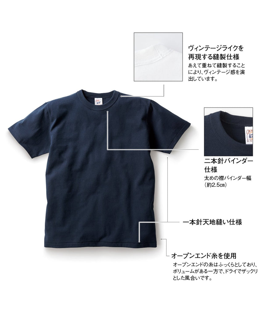 OE1118 オーフﾟンエントﾞマックスウエイトハﾞインタﾞーネックTシャツ