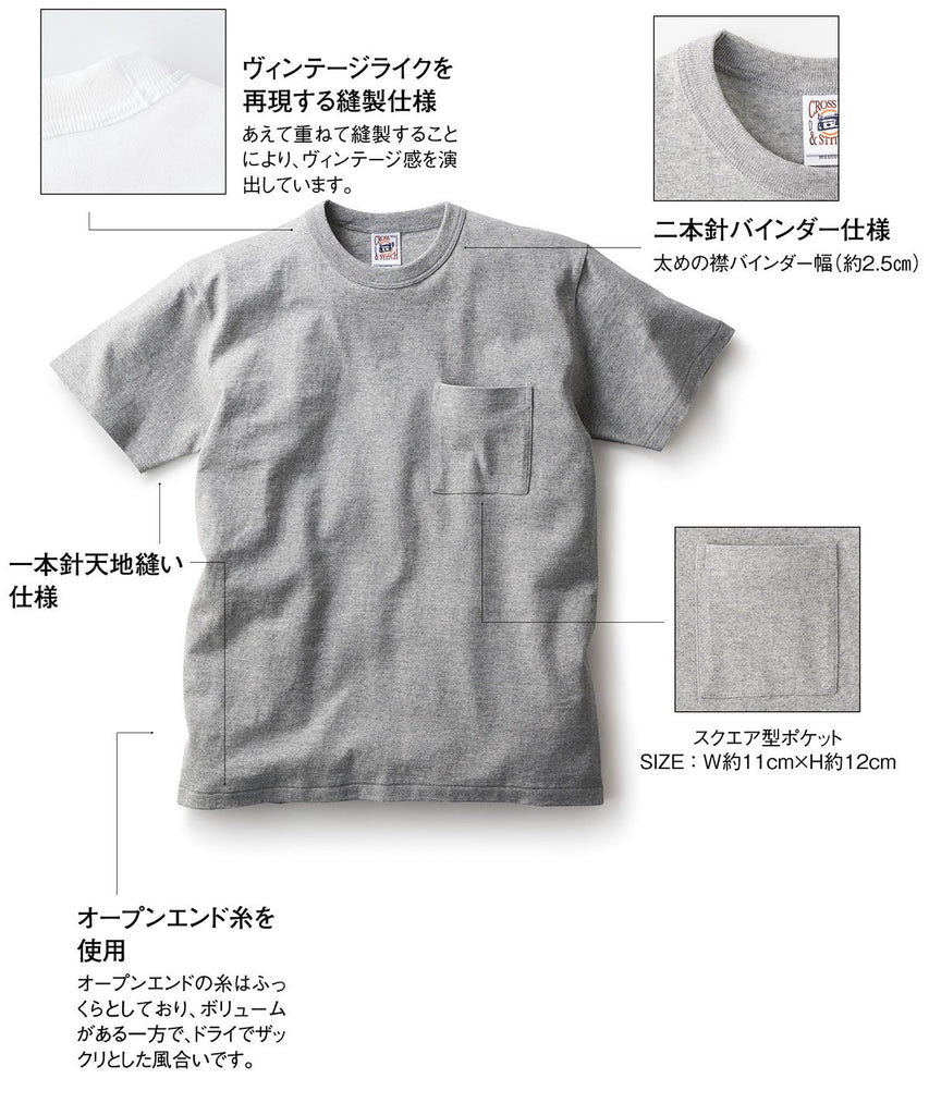 OE1119 OEマックスウエイトハﾞインタﾞーネックホﾟケットTシャツ