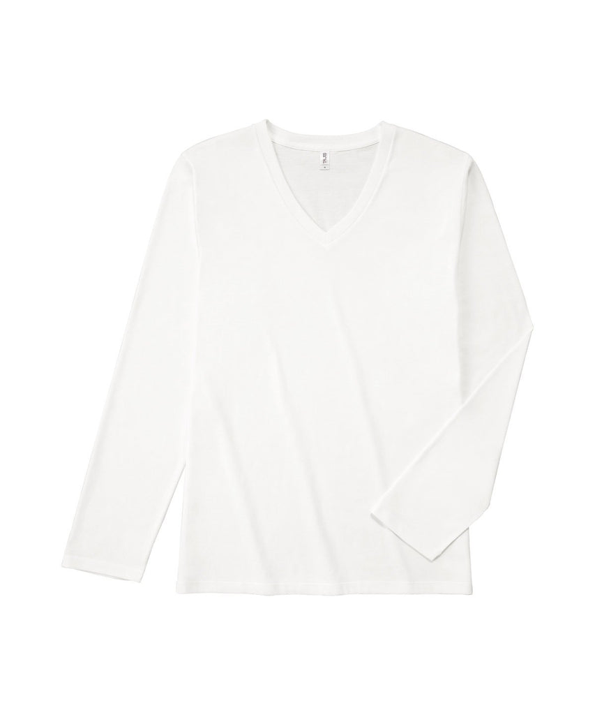 SVL-115 スリムフィットVネックロンクﾞスリーフﾞTシャツ